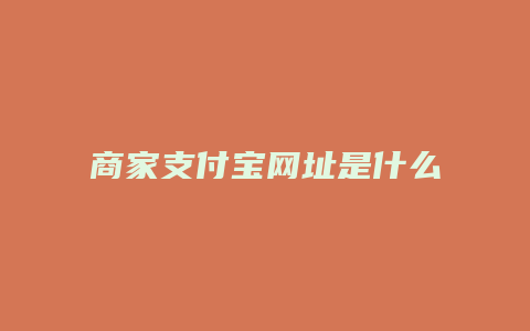 商家支付宝网址是什么