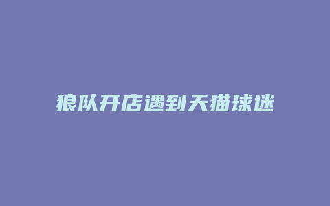 狼队开店遇到天猫球迷